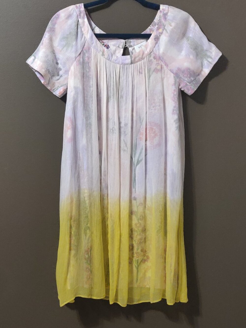 Anthropologie HD in Paris Dipped Chroma Ombre Floral Dress Size US 2